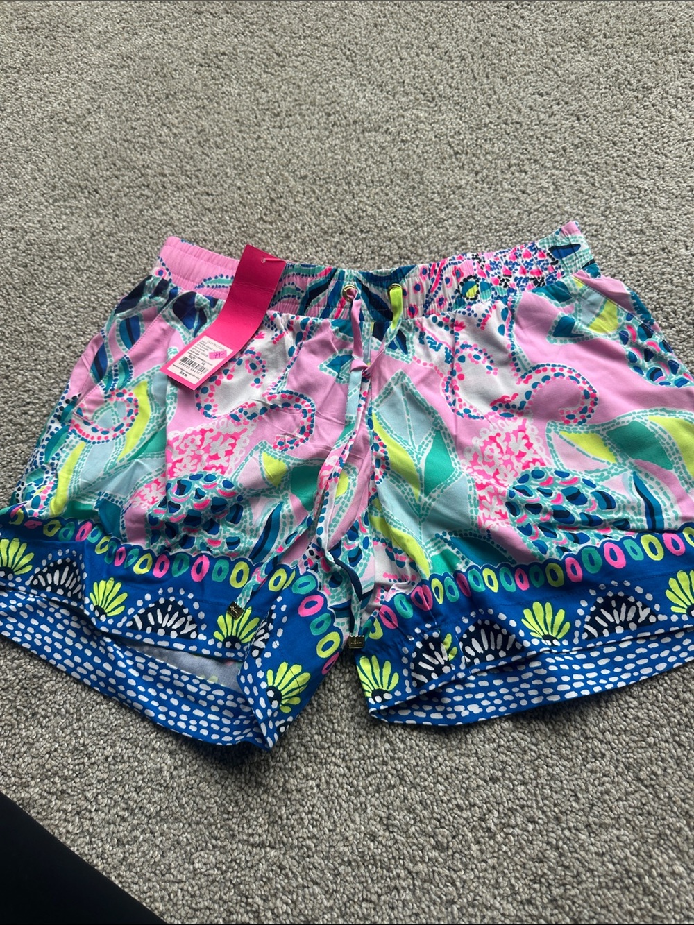 Lilly Pulitzer Pink, Blue & Green Patterned Swim Shorts
